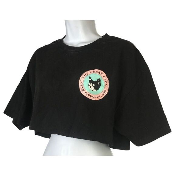 Golf X Odd Future Great Wang of The Floggnaw Land Crop T-Shirt Top Cat Flog Gnaw - Picture 1 of 9